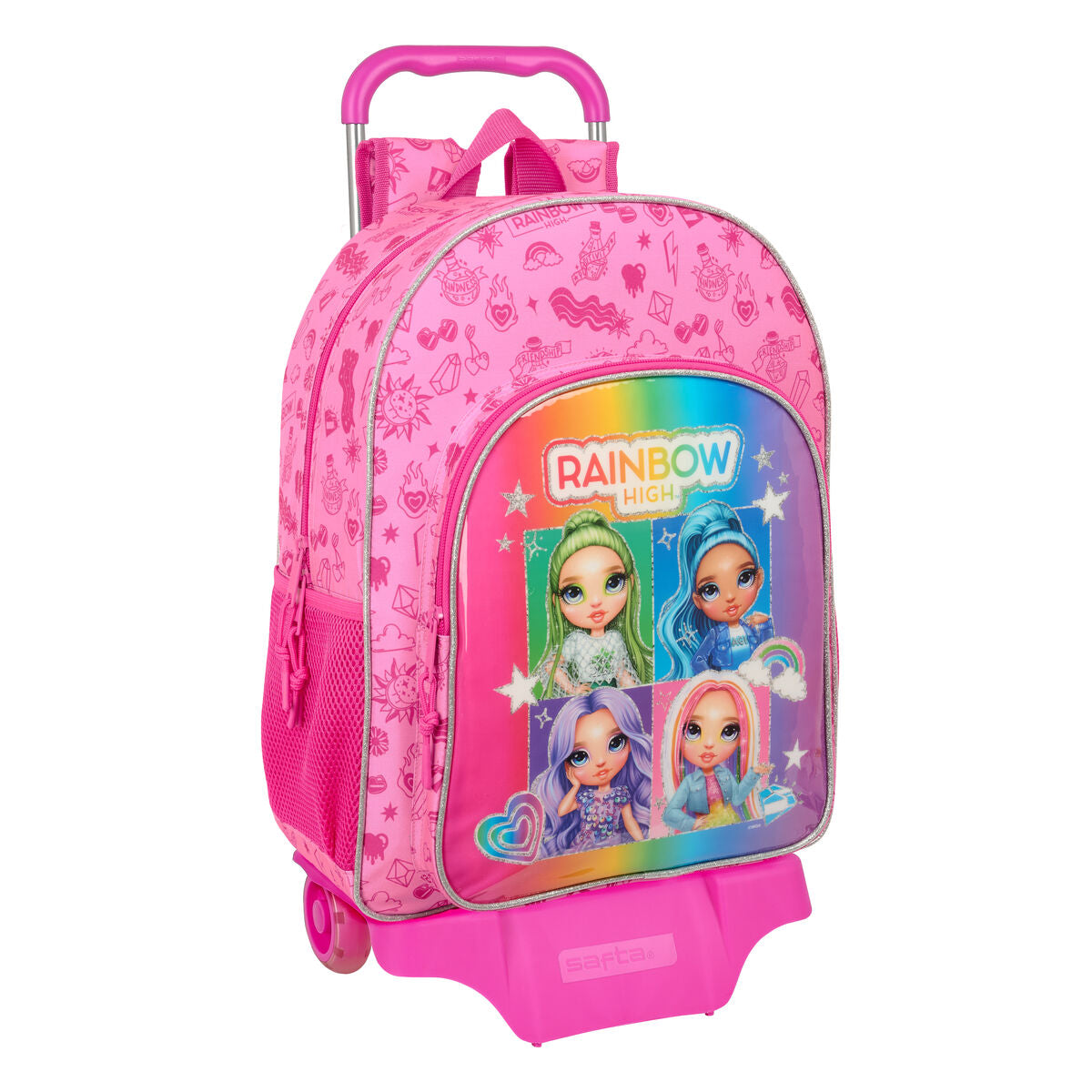 Ghiozdan cu Roți Rainbow High Shine Multicolor 33 x 42 x 14 cm - Birou și papetărie, Material școlar și educațional