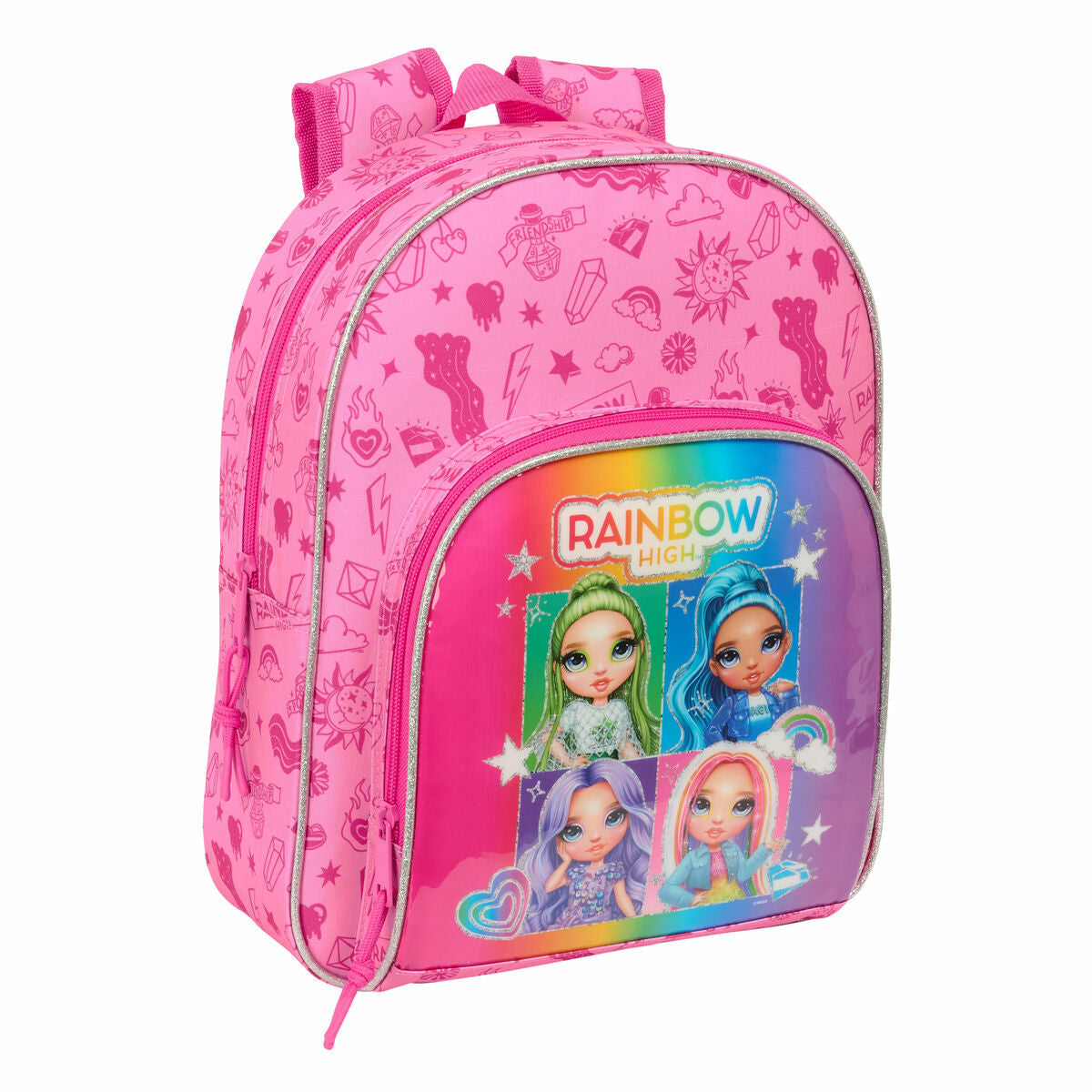 Ghiozdan Rainbow High Shine Multicolor 28 x 34 x 10 cm - Birou și papetărie, Material școlar și educațional