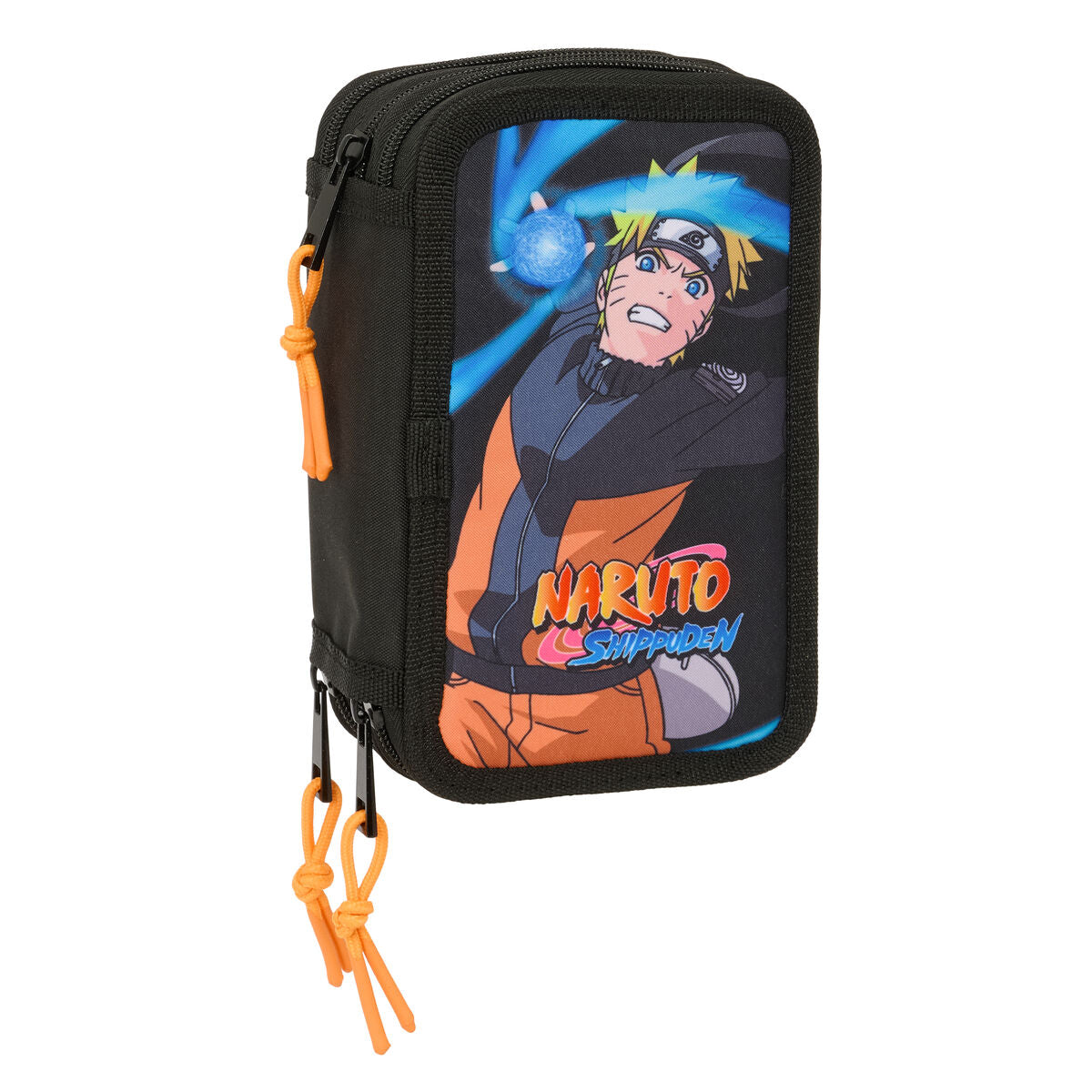 Penar Triplu Naruto Negru 12,5 x 19,5 x 5,5 cm 37 Piese - Birou și papetărie, Material școlar și educațional