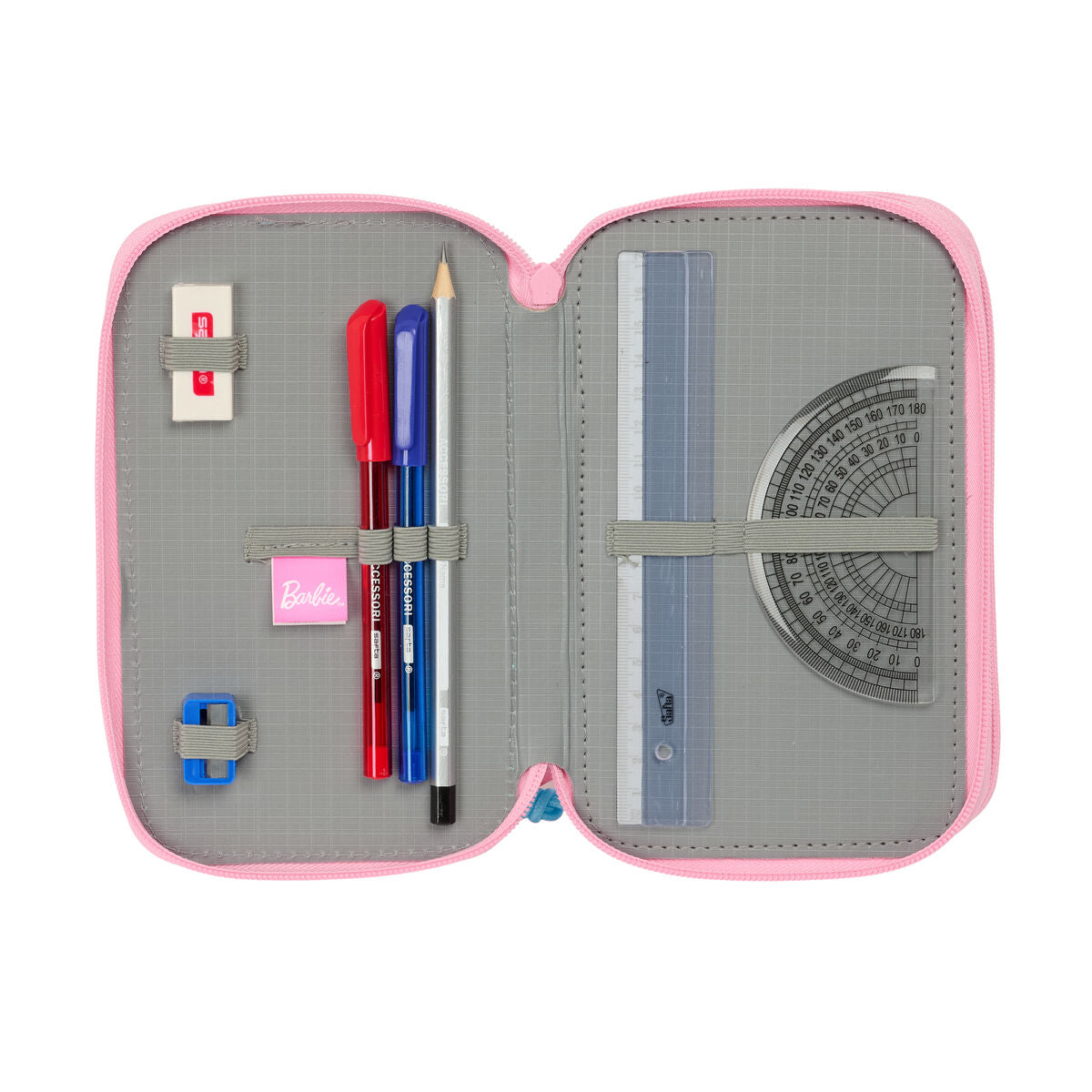 Penar cu Accesorii Barbie Painterly Roz Albastru celest 12,5 x 19,5 x 5,5 cm 37 Piese - Birou și papetărie, Material școlar și educațional