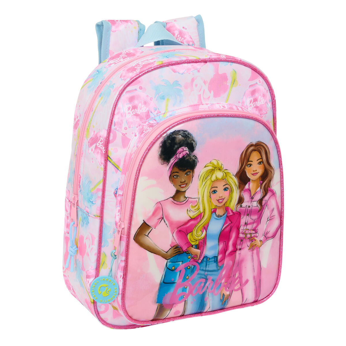 Ghiozdan Barbie Painterly Roz Albastru celest 26 x 34 x 11 cm - Birou și papetărie, Material școlar și educațional
