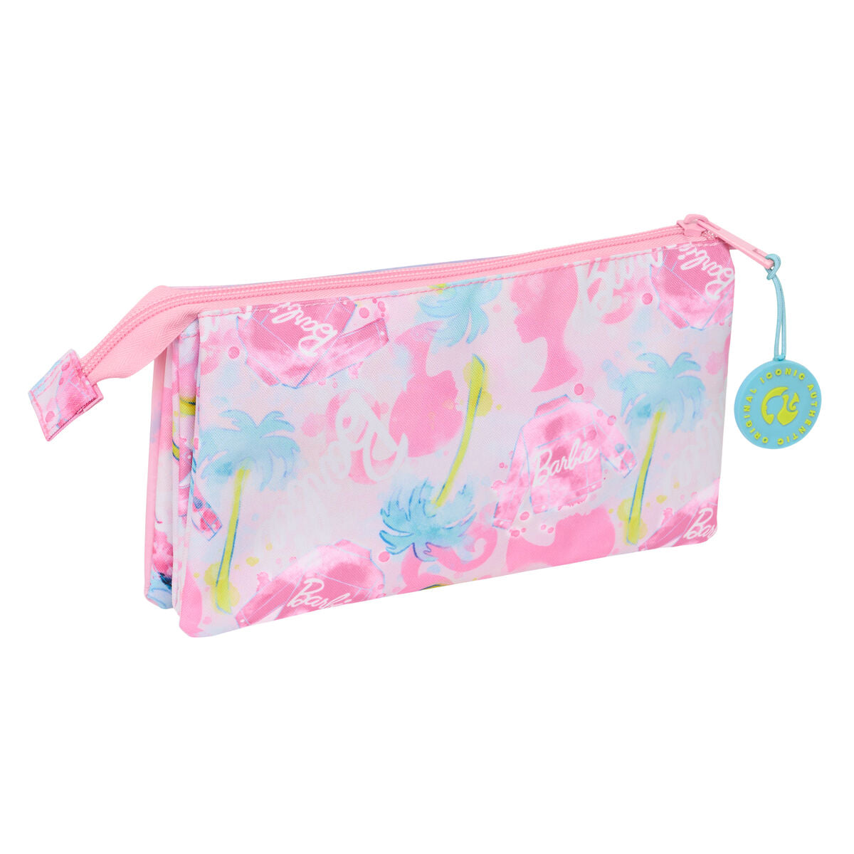 Penar triplu Barbie Painterly Roz Albastru celest 22 x 12 x 3 cm - Birou și papetărie, Material școlar și educațional