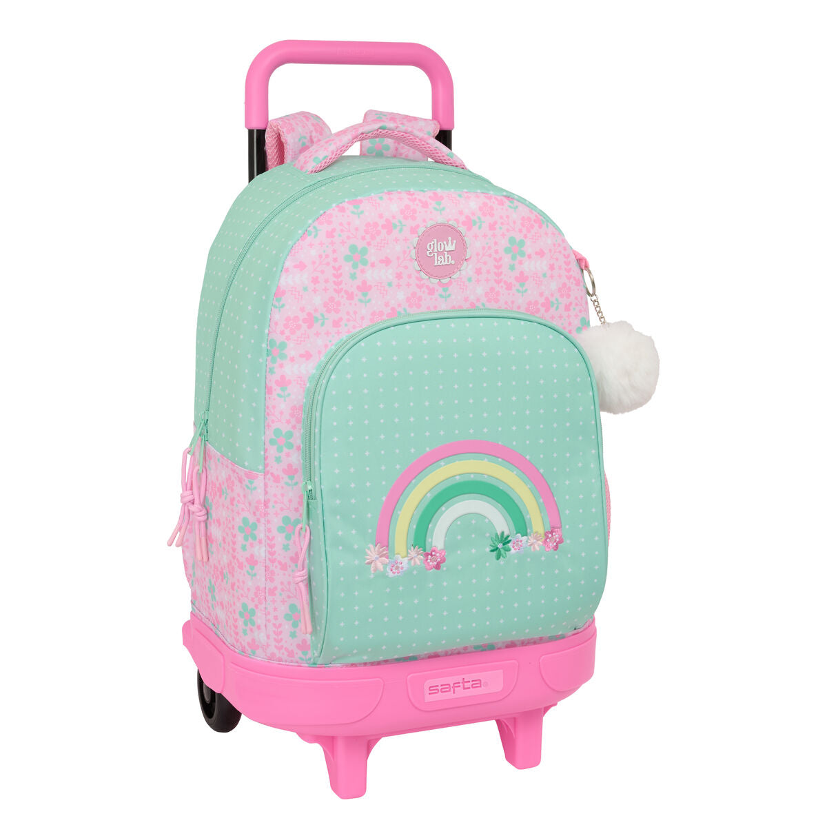 Ghiozdan cu Roți Glow Lab Amazing Verde Roz 33 x 45 x 22 cm - Birou și papetărie, Material școlar și educațional
