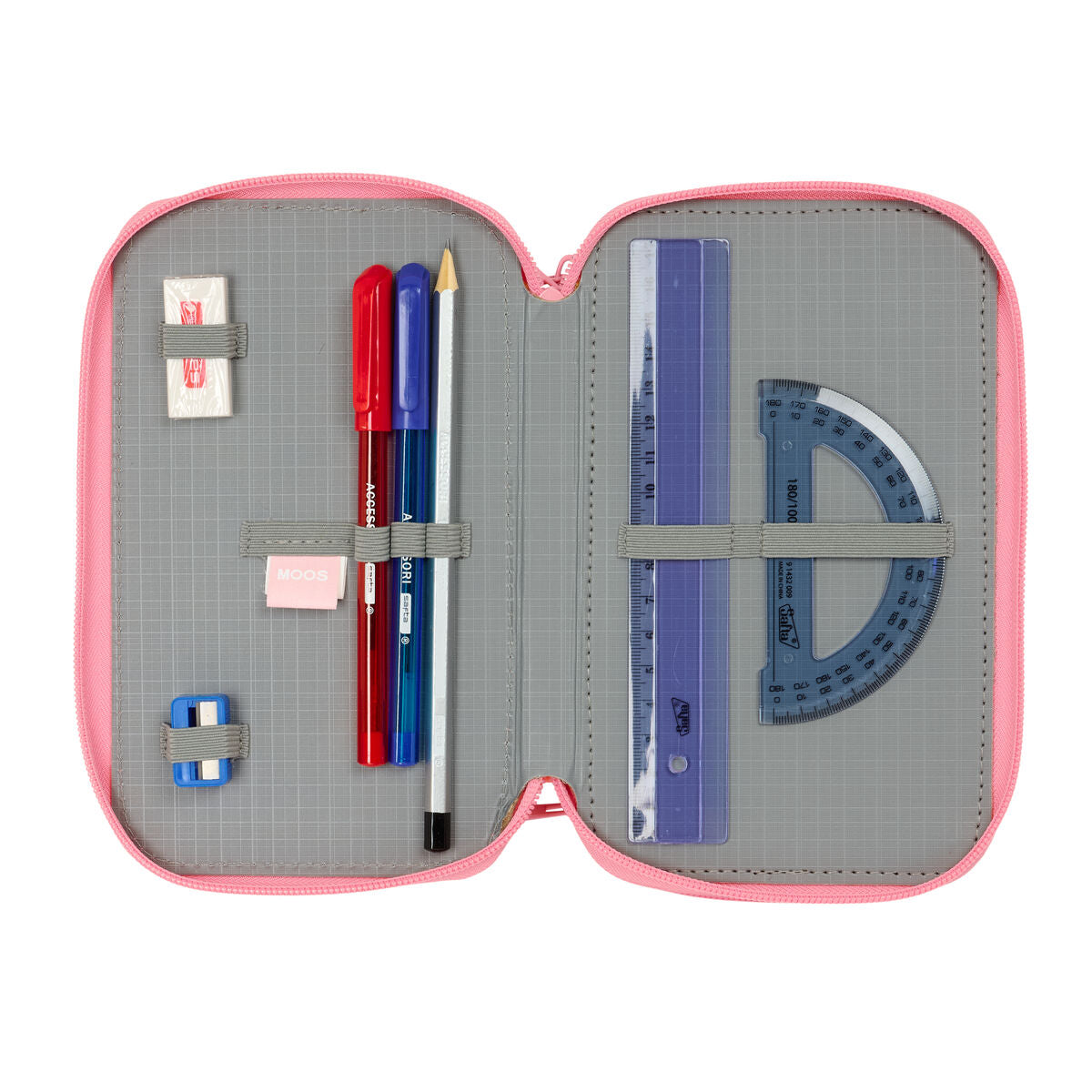 Penar cu Accesorii Moos Passion Multicolor 12,5 x 19,5 x 5,5 cm 37 Piese - Birou și papetărie, Material școlar și educațional