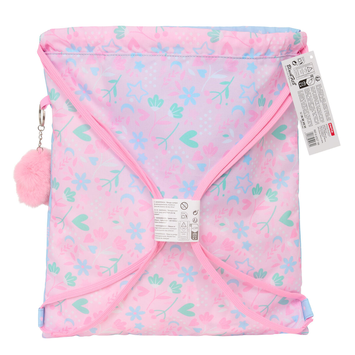 Geantă Rucsac cu Bretele BlackFit8 Smile Albastru Roz 35 x 40 x 1 cm - Birou și papetărie, Material școlar și educațional
