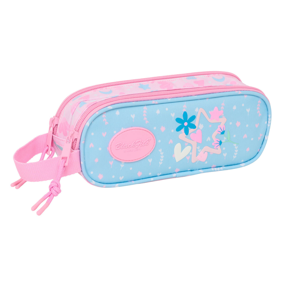 Geantă Universală BlackFit8 Smile Roz Albastru deschis 21 x 8 x 6 cm - Birou și papetărie, Material școlar și educațional