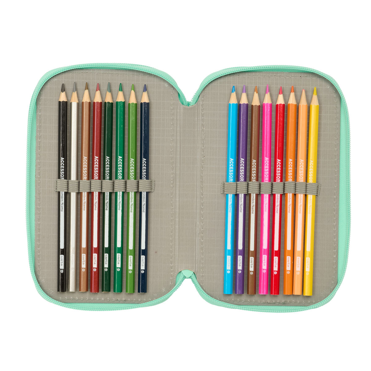 Geantă Universală Safta Cuore Mentă 12,5 x 19,5 x 5,5 cm 37 Piese - Birou și papetărie, Material școlar și educațional
