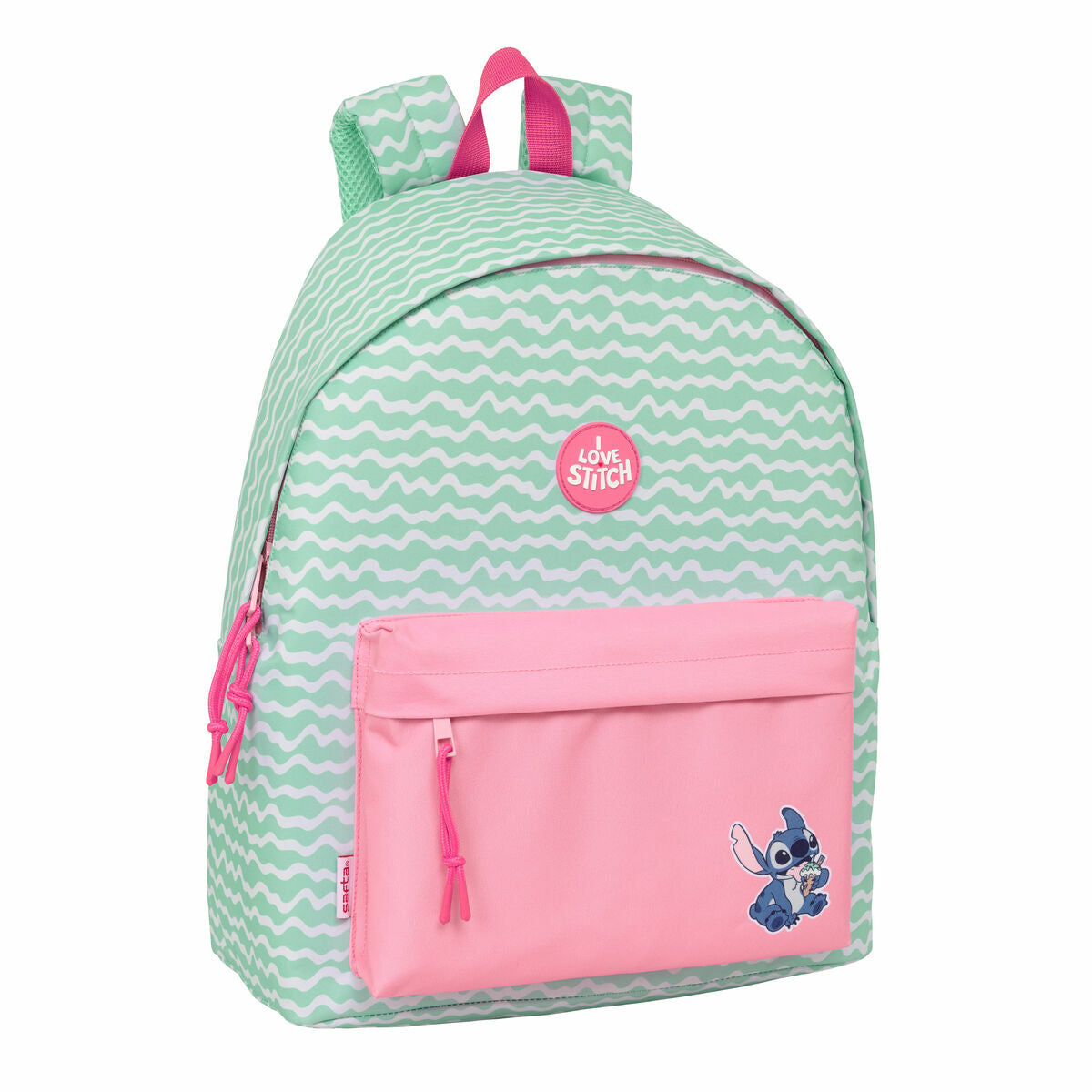 Ghiozdan Lilo & Stitch Ice cream Roz 33 x 42 x 15 cm - Birou și papetărie, Material școlar și educațional