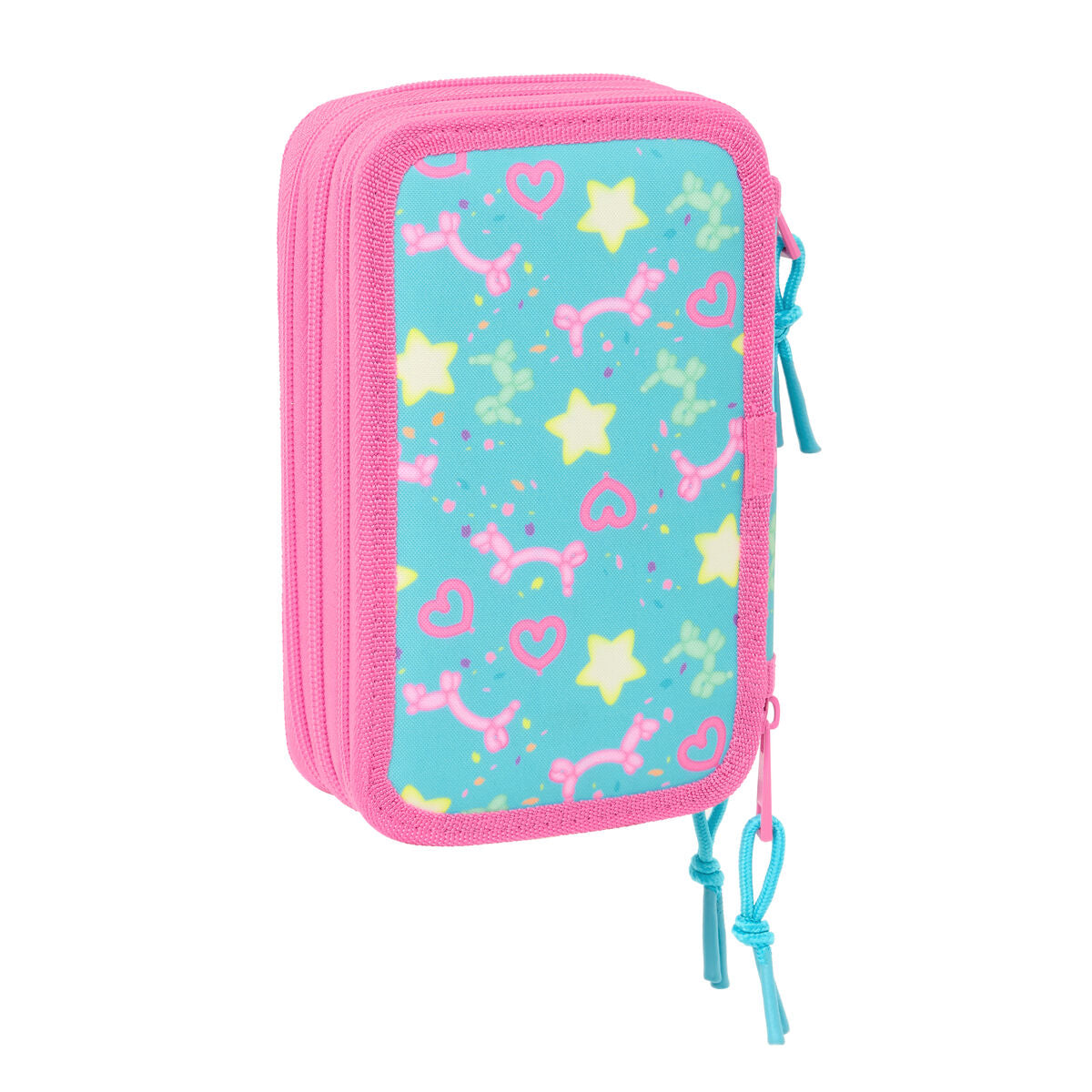 Geantă Universală Gabby's Dollhouse Confetti Roz Turquoise 12,5 x 19,5 x 5,5 cm 37 Piese - Birou și papetărie, Material școlar și educațional