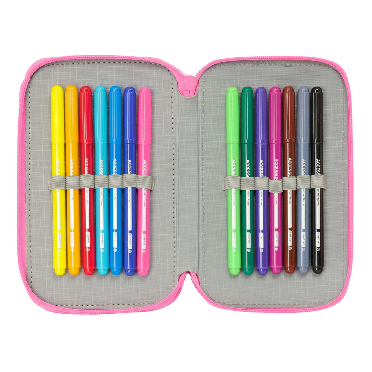 Geantă Universală Gabby's Dollhouse Confetti Roz Turquoise 12,5 x 19,5 x 5,5 cm 37 Piese - Birou și papetărie, Material școlar și educațional