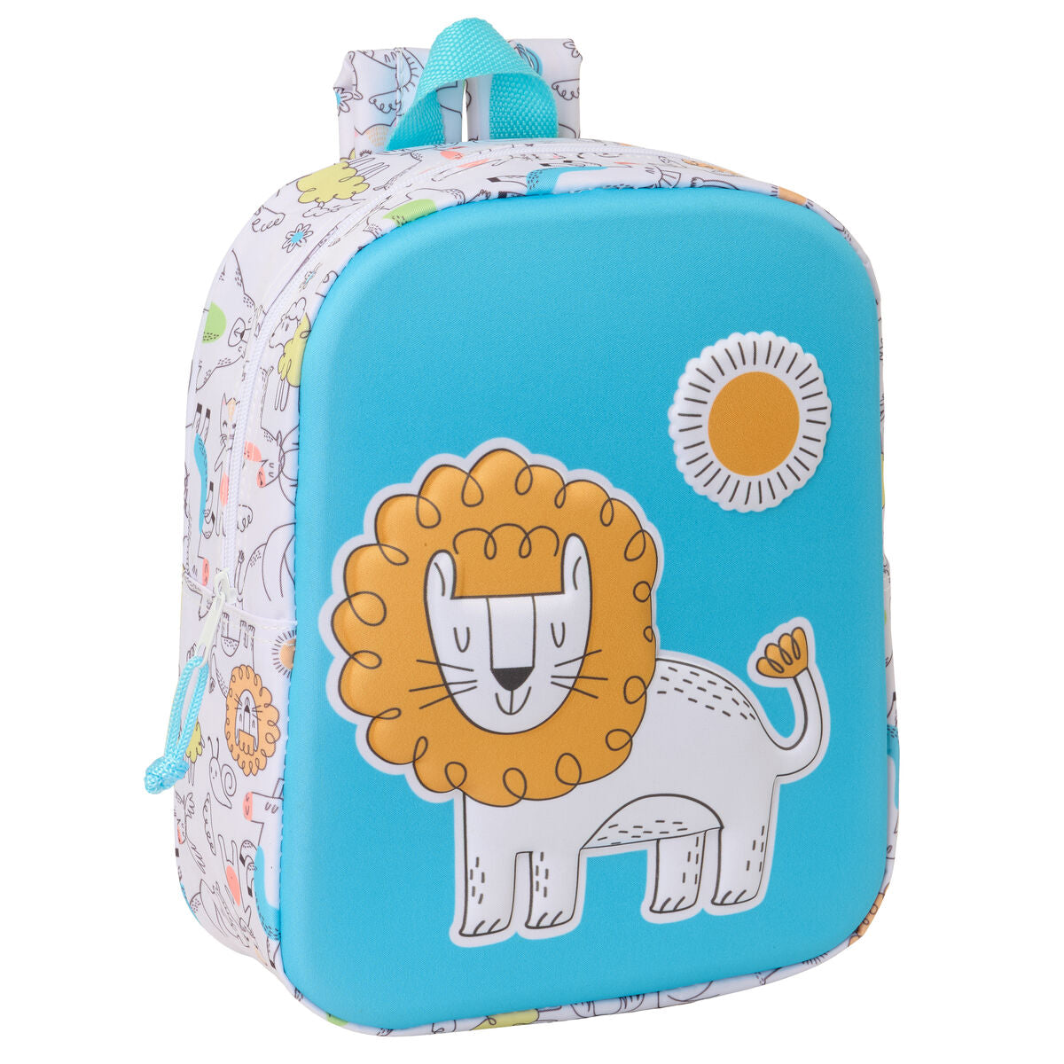 Ghiozdan Safta Albastru Alb 22 x 27 x 10 cm - Birou și papetărie, Material școlar și educațional