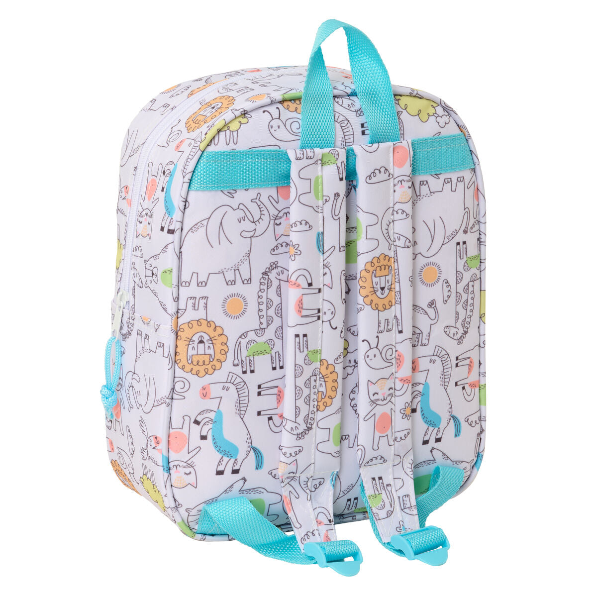 Ghiozdan Safta Albastru Alb 22 x 27 x 10 cm - Birou și papetărie, Material școlar și educațional