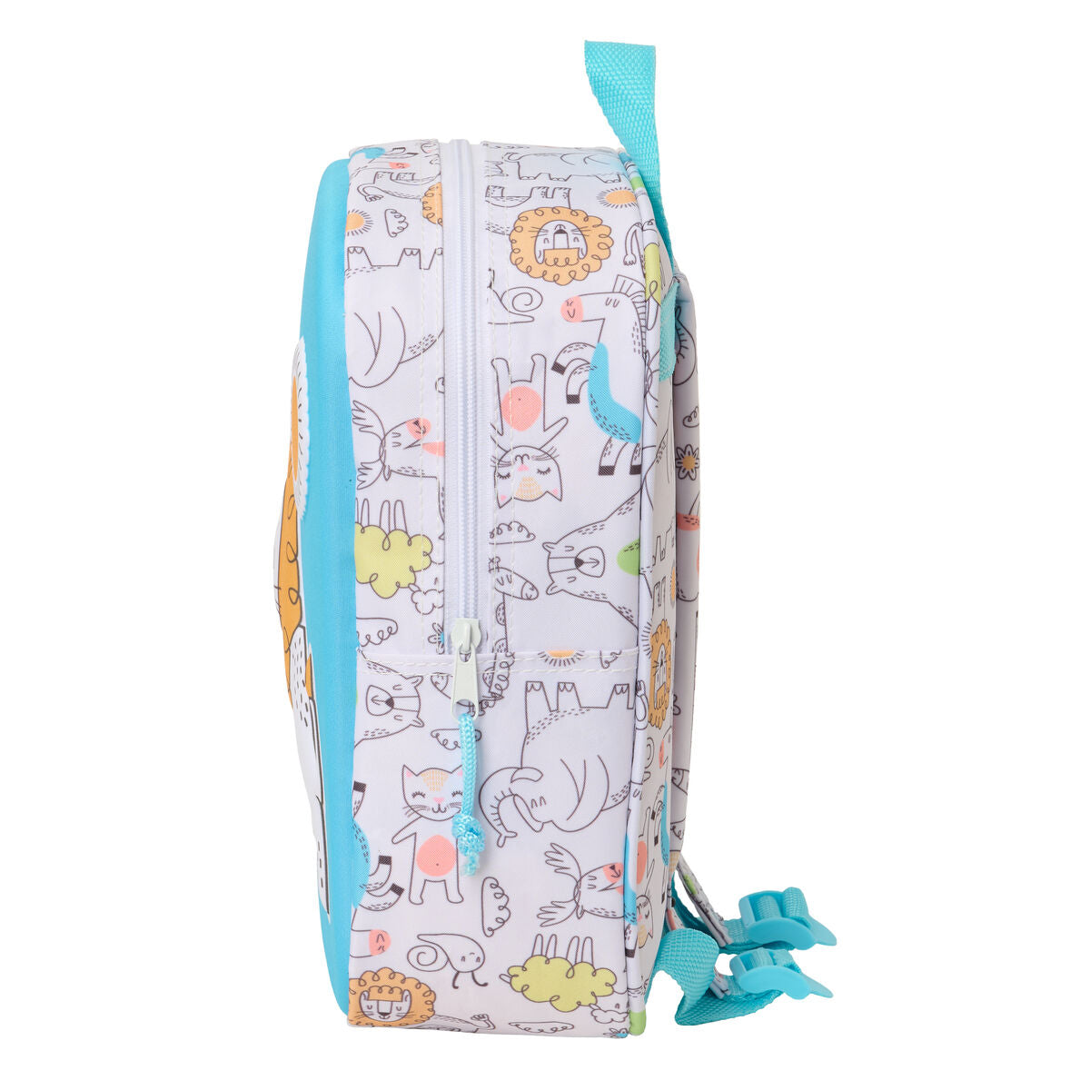 Ghiozdan Safta Albastru Alb 22 x 27 x 10 cm - Birou și papetărie, Material școlar și educațional