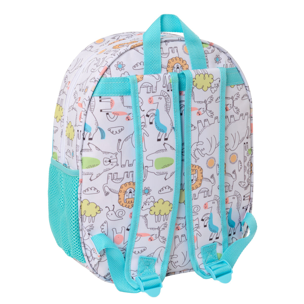Ghiozdan Safta Albastru Alb 27 x 33 x 10 cm - Birou și papetărie, Material școlar și educațional