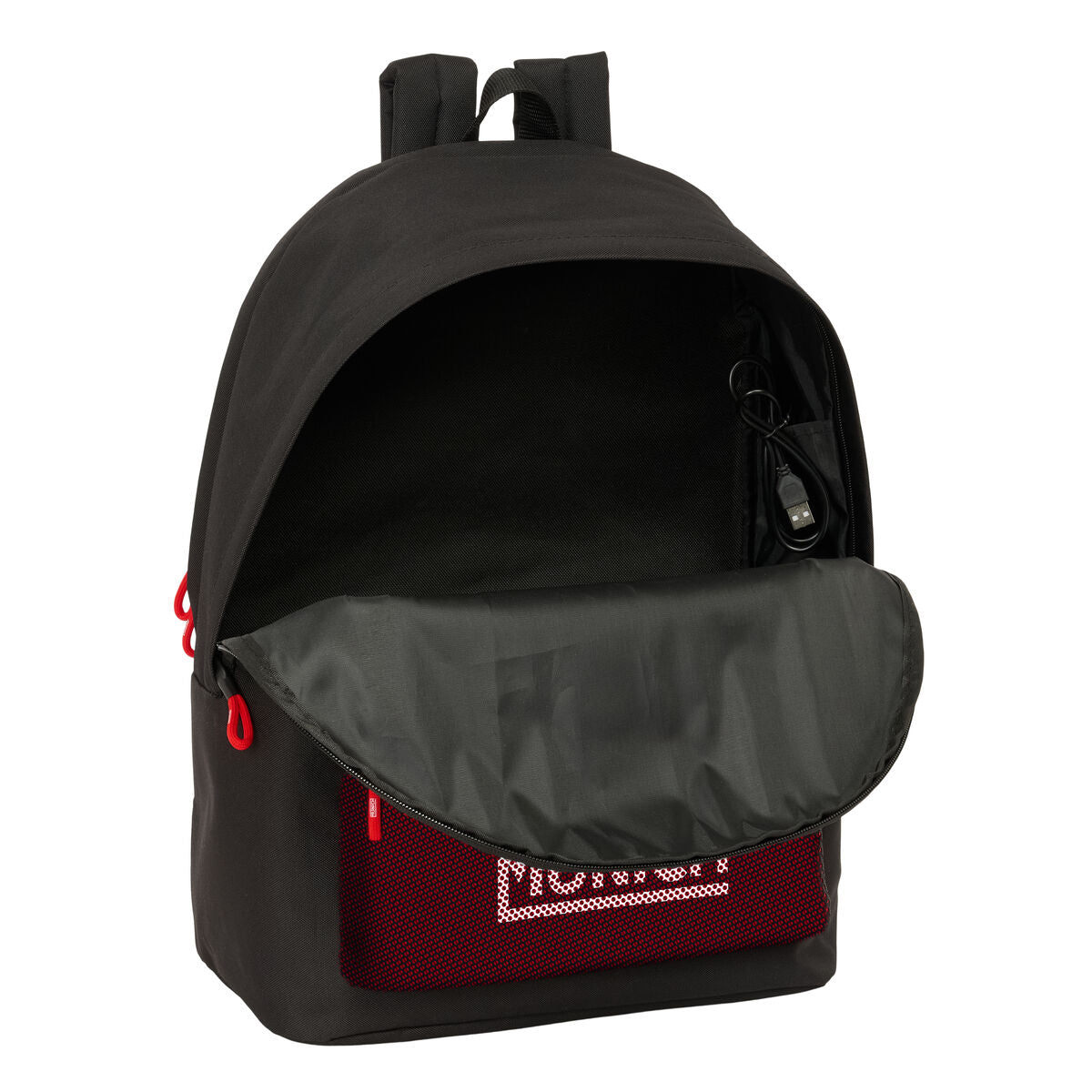Ghiozdan Munich +usb munich Negru 31 x 44 x 18 cm - Birou și papetărie, Material școlar și educațional