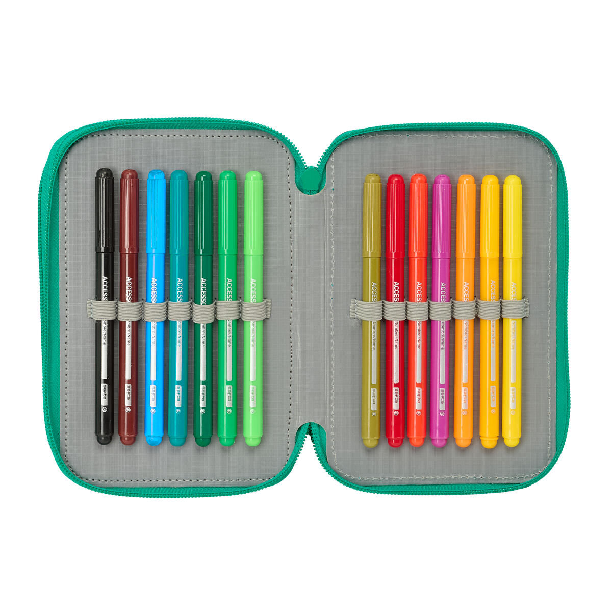 Geantă Universală Real Betis Balompié Acvamarin 12,5 x 19,5 x 5,5 cm 37 Piese - Birou și papetărie, Material școlar și educațional