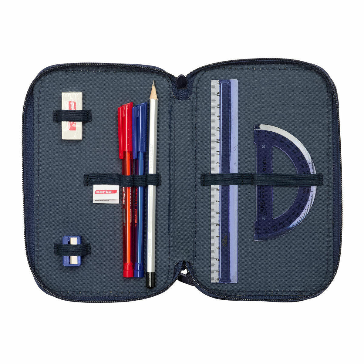 Geantă Universală Safta New edition Bleumarin 12,5 x 19,5 x 5,5 cm 37 Piese - Birou și papetărie, Material școlar și educațional