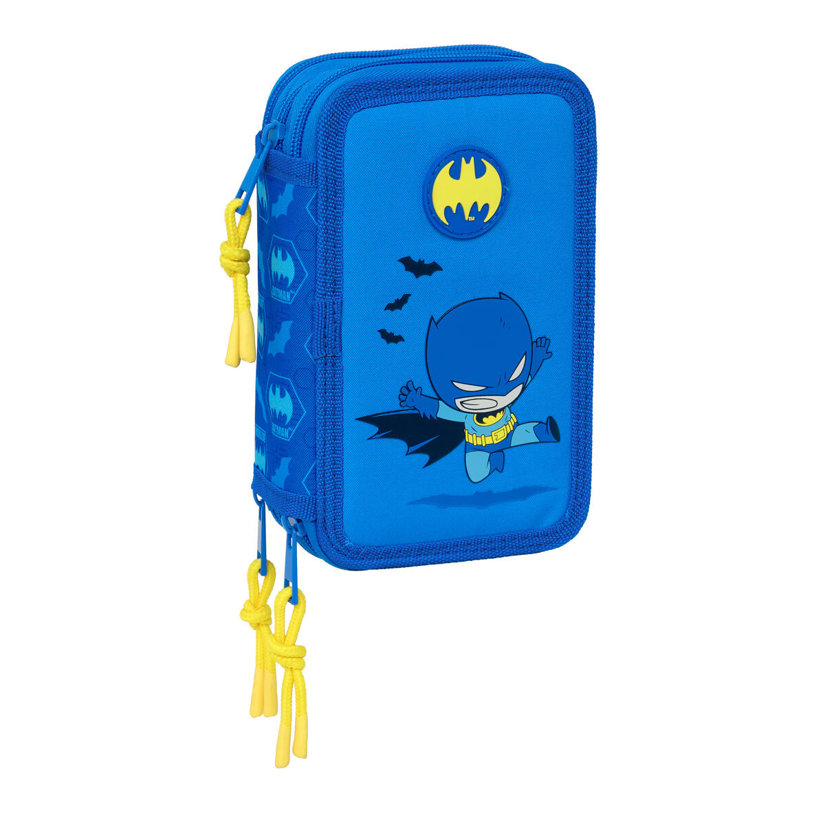Penar Triplu Batman Albastru 12,5 x 19,5 x 5,5 cm 37 Piese - Birou și papetărie, Material școlar și educațional