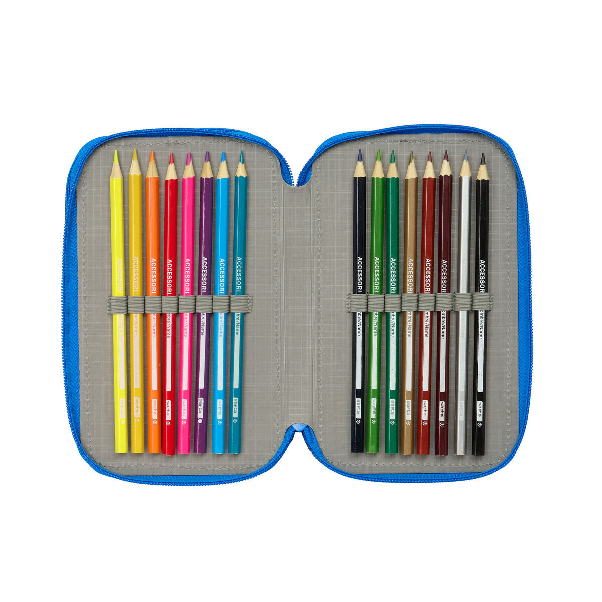 Penar Triplu Batman Albastru 12,5 x 19,5 x 5,5 cm 37 Piese - Birou și papetărie, Material școlar și educațional