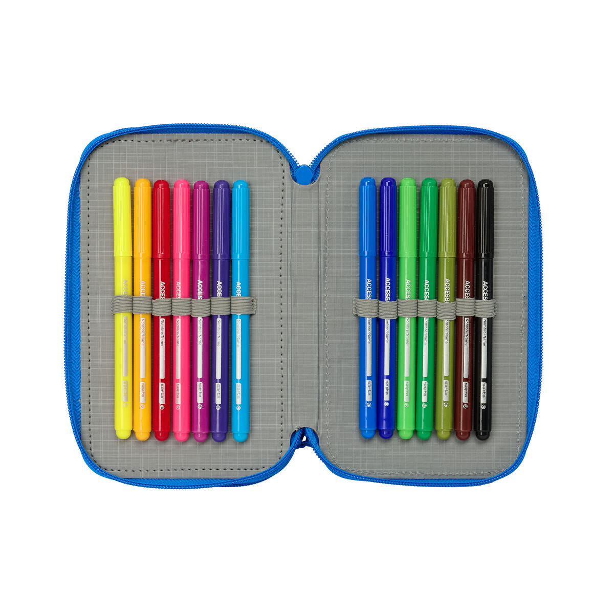 Penar Triplu Batman Albastru 12,5 x 19,5 x 5,5 cm 37 Piese - Birou și papetărie, Material școlar și educațional