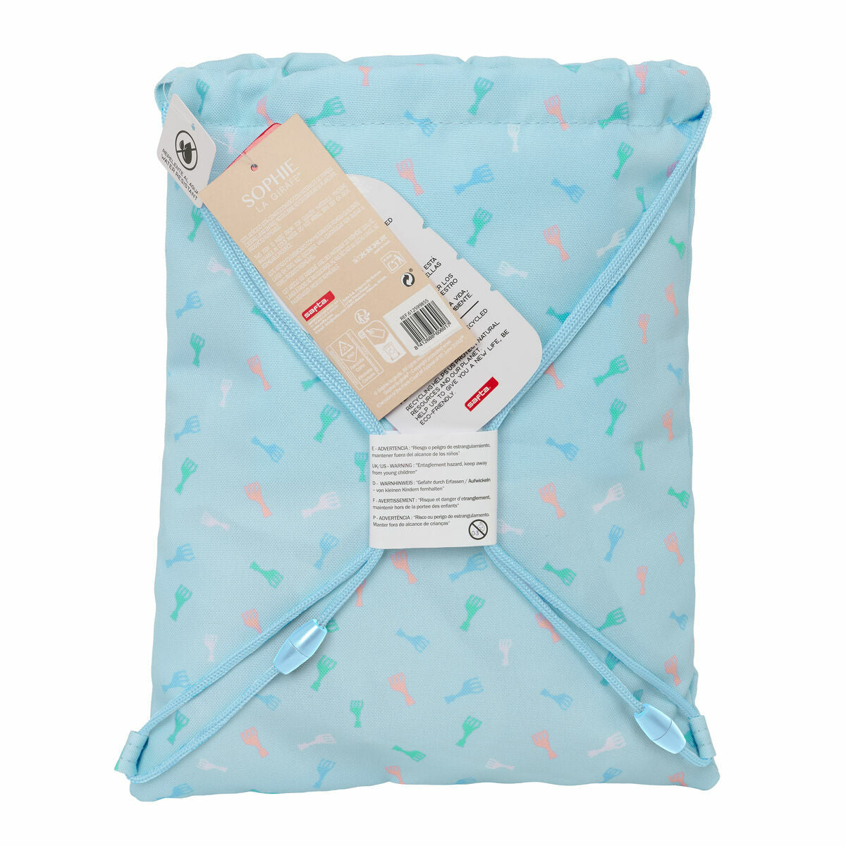 Geantă Rucsac cu Bretele Sophie la Girafe Albastru 26 x 34 x 1 cm - Birou și papetărie, Material școlar și educațional