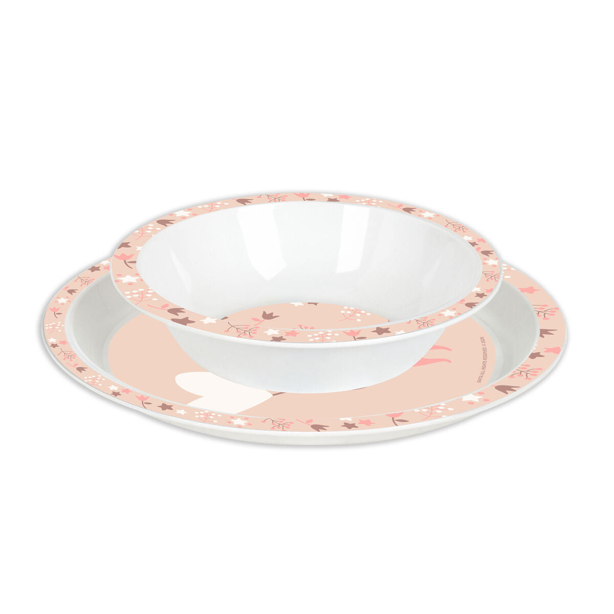 Set de Menaj pentru Copii Safta Flores PVC - Acasă și bucătărie, Tacâmuri, veselă și sticlărie