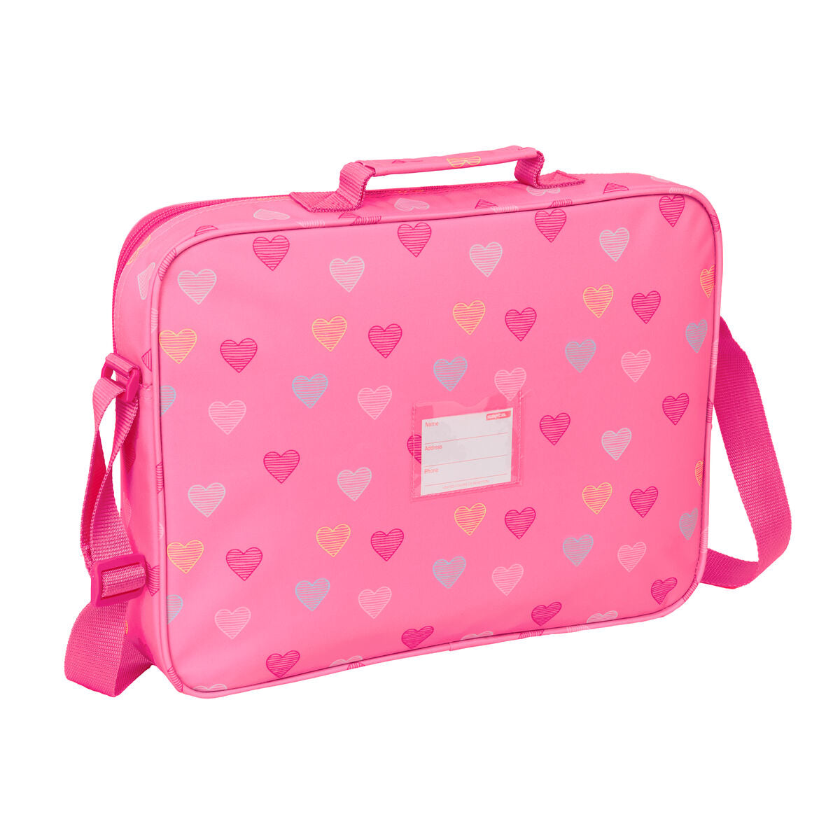 Ghiozdan Benetton Heart Roz 38 x 28 x 6 cm - Birou și papetărie, Material școlar și educațional