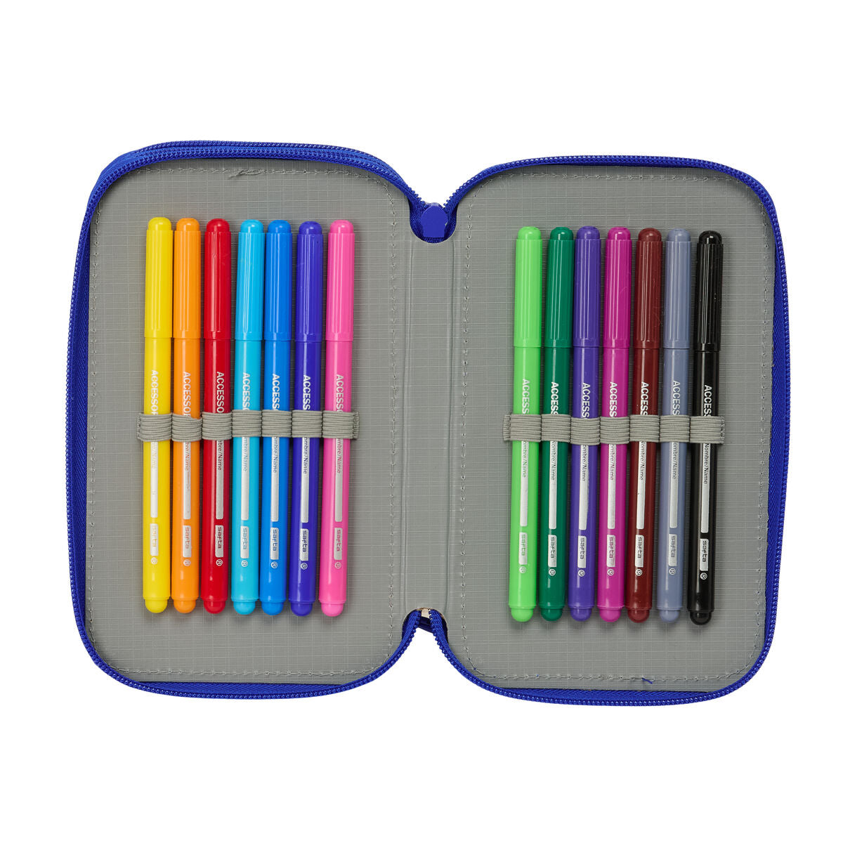 Geantă Universală Real Madrid C.F. Albastru 12,5 x 19,5 x 5,5 cm 37 Piese - Birou și papetărie, Material școlar și educațional