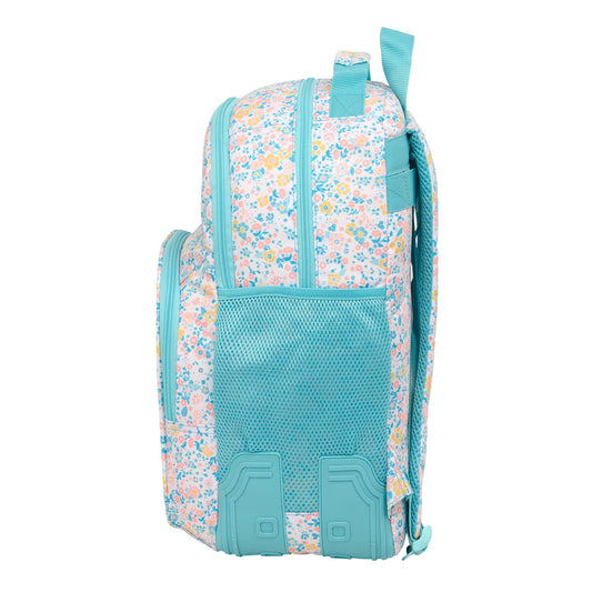 Ghiozdan Moos Fiori Multicolor 32 x 42 x 15 cm - Birou și papetărie, Material școlar și educațional