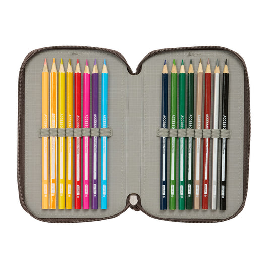 Geantă Universală Jurassic World Maro 12,5 x 19,5 x 5,5 cm 37 Piese - Birou și papetărie, Material școlar și educațional