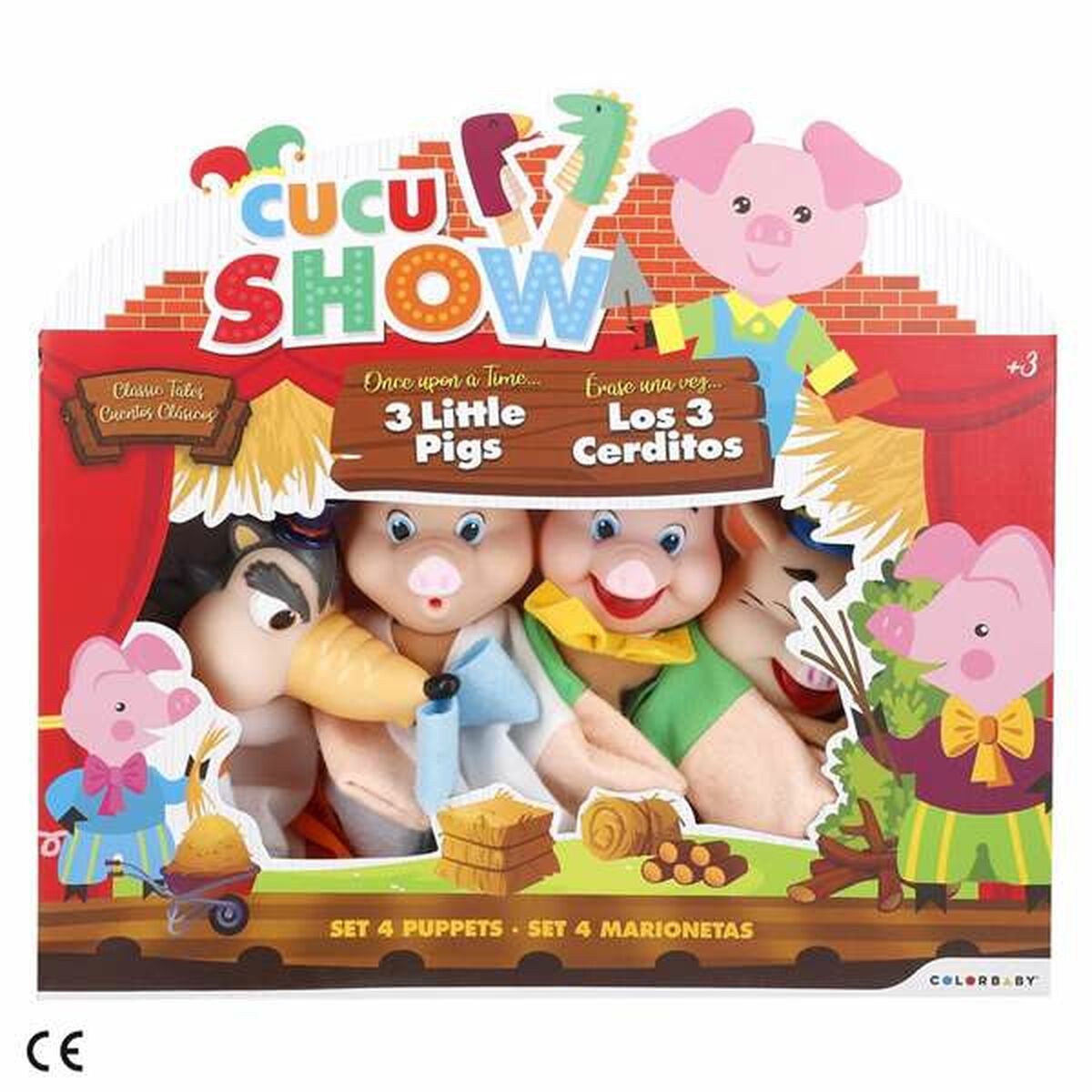 Marionetă de Pluș 3 Little Pigs - Jucarii si jocuri, Marionete și păpuși