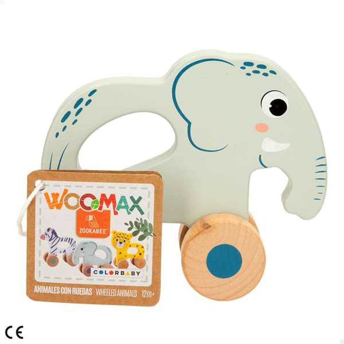 Jucărie de tras și împins Colorbaby 13 x 5 x 12,5 cm - Bebelus, Jucăriile copilăriei timpurii