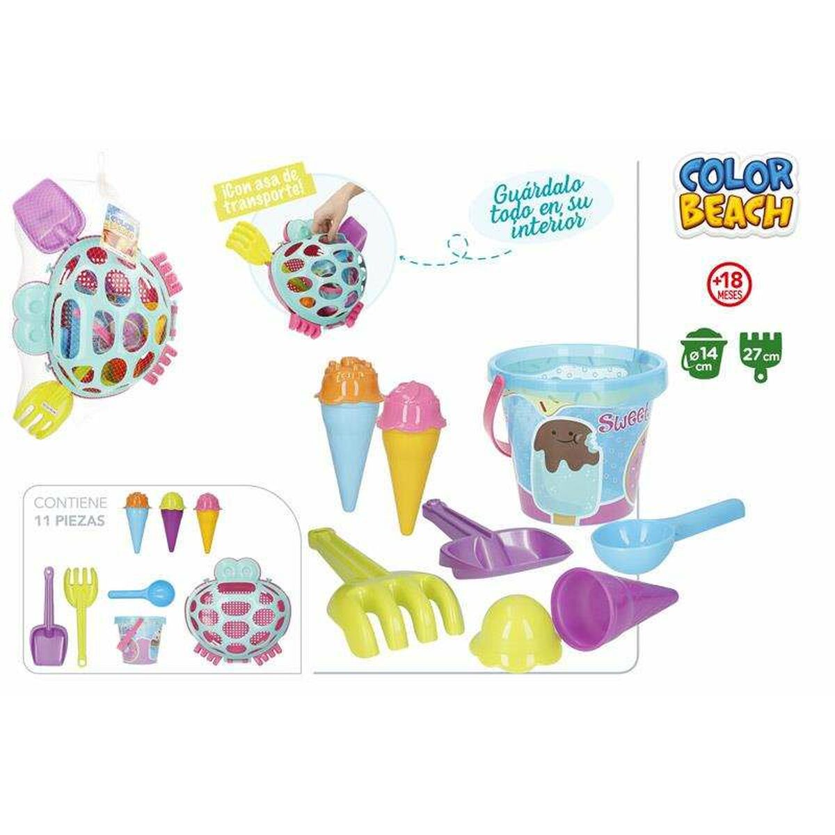 Set de jucării de plajă Colorbaby 14 cm - Jucarii si jocuri, În aer liber și sport