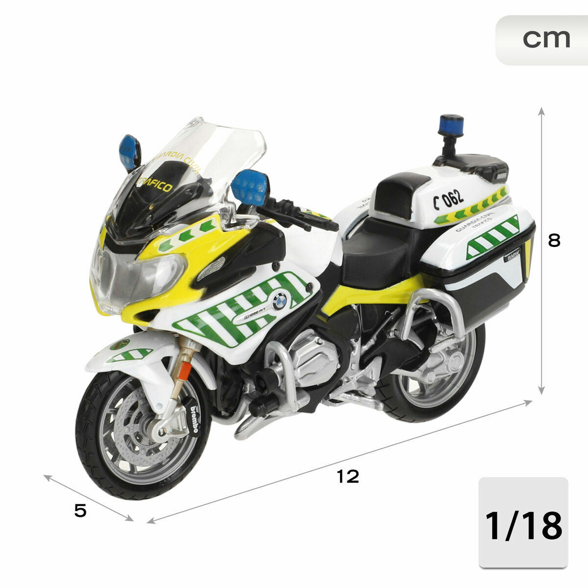 Motocicletă Colorbaby Bmw R 1200 Rt Guardia Civil 1:18 - Jucarii si jocuri, Vehicule