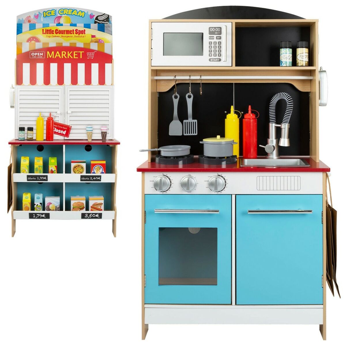Bucătărie de Jucărie Play & Learn 60 x 109 x 40 cm - Jucarii si jocuri, Imitații de jocuri