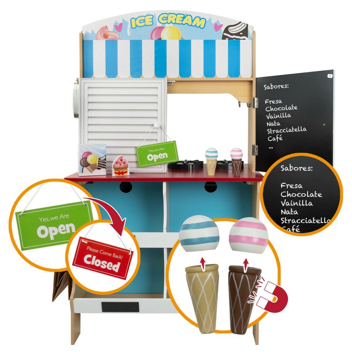 Bucătărie de Jucărie Play & Learn 60 x 109 x 40 cm - Jucarii si jocuri, Imitații de jocuri