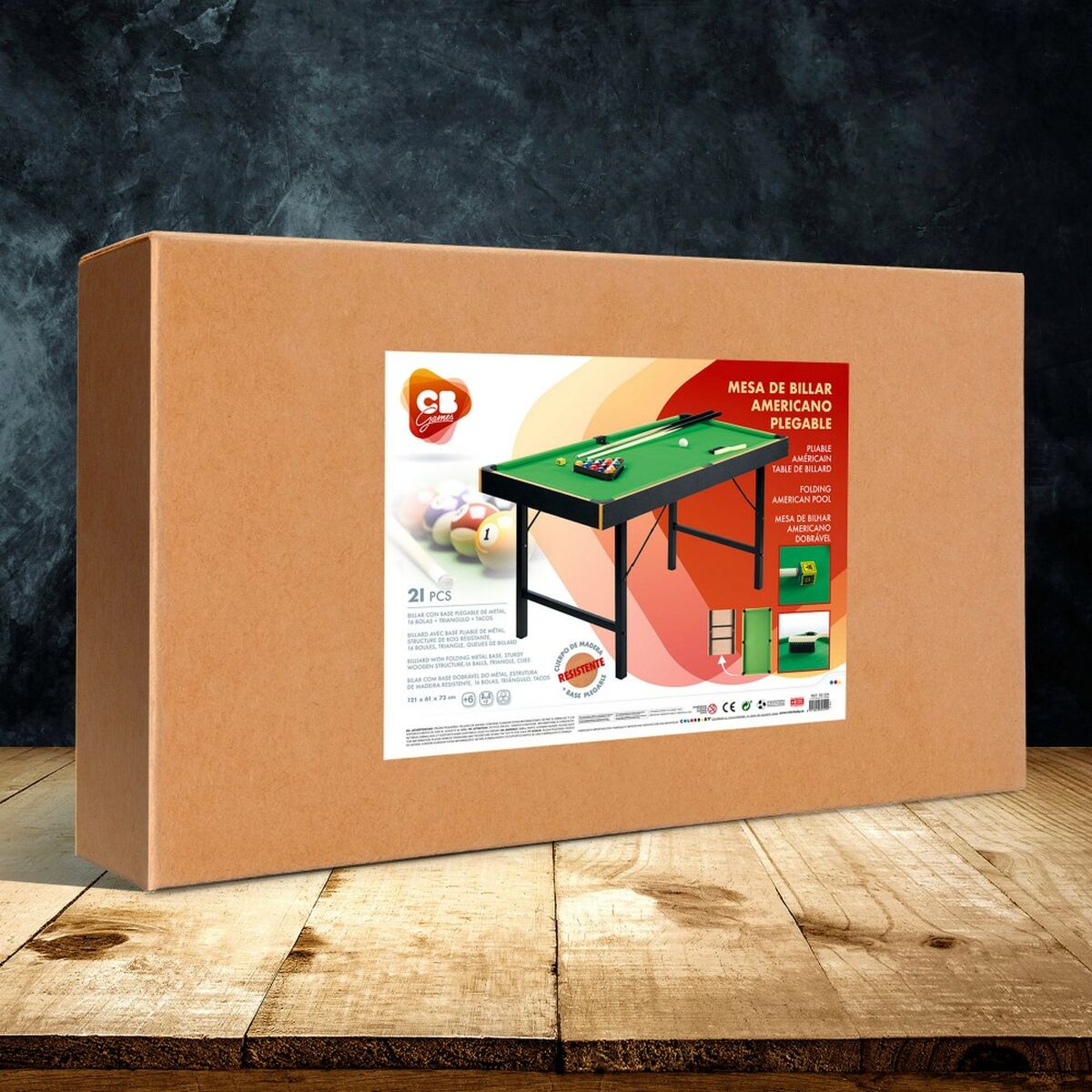 Masă de biliard Colorbaby American 121 x 73 x 61 cm - Jucarii si jocuri, Jocuri și accesorii