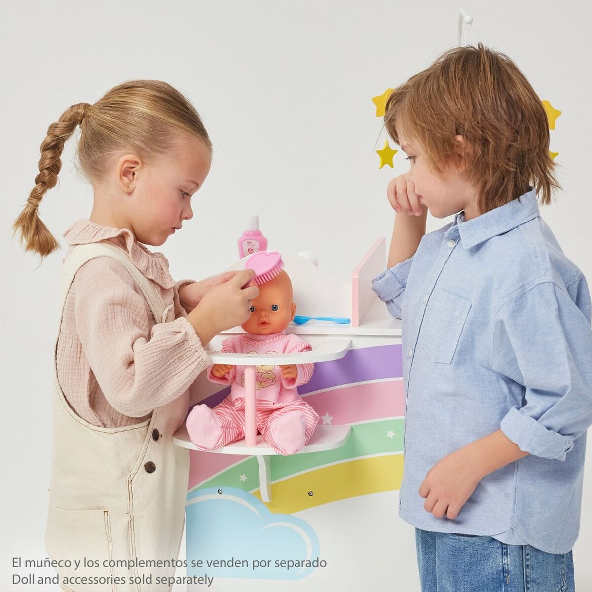 Masă de Schimbat Hainele Păpușilor Teamson 4 Piese 61 x 92,5 x 47,5 cm - Jucarii si jocuri, Păpuși și accesorii