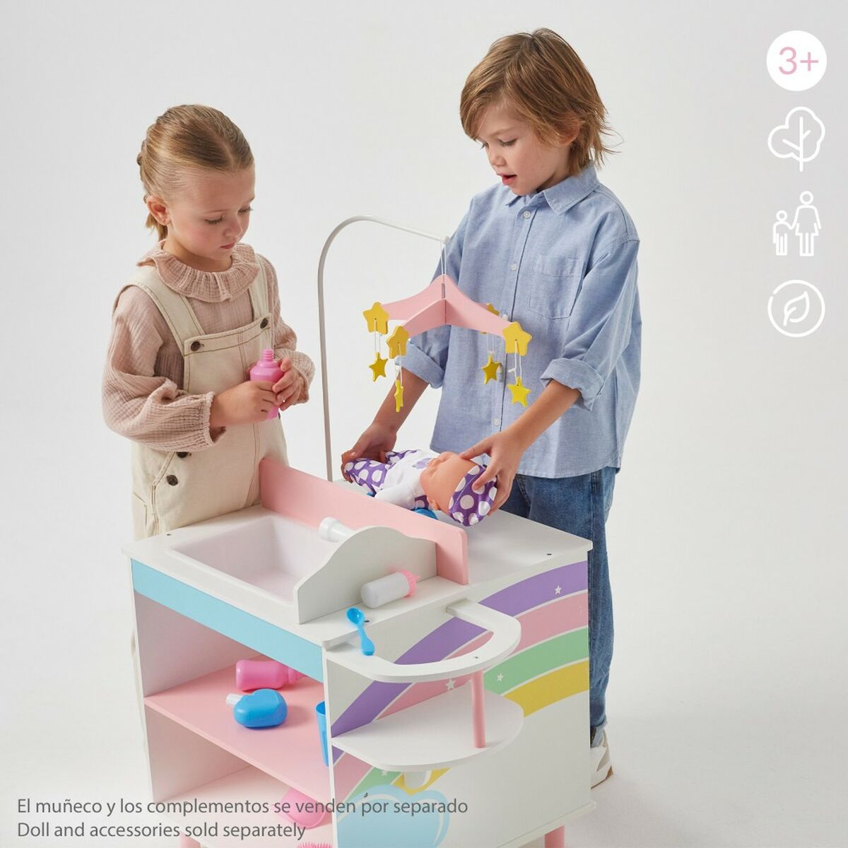 Masă de Schimbat Hainele Păpușilor Teamson 4 Piese 61 x 92,5 x 47,5 cm - Jucarii si jocuri, Păpuși și accesorii