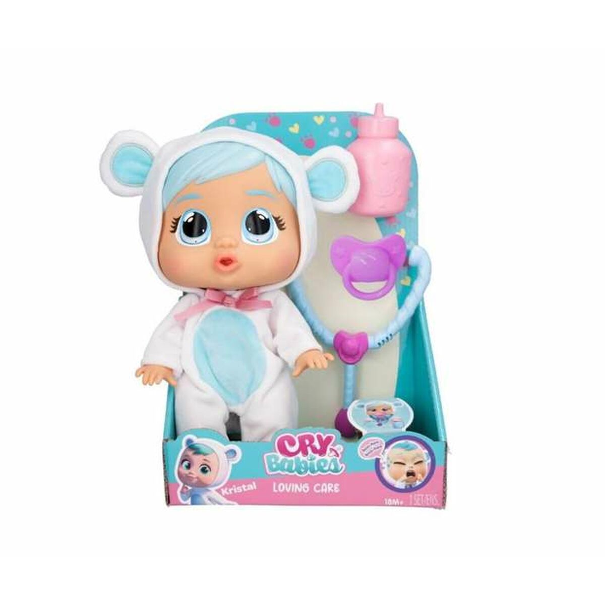 Păpușă Bebe Cry Babies IMC Toys Kristal Loving Care 26 cm - Jucarii si jocuri, Păpuși și accesorii