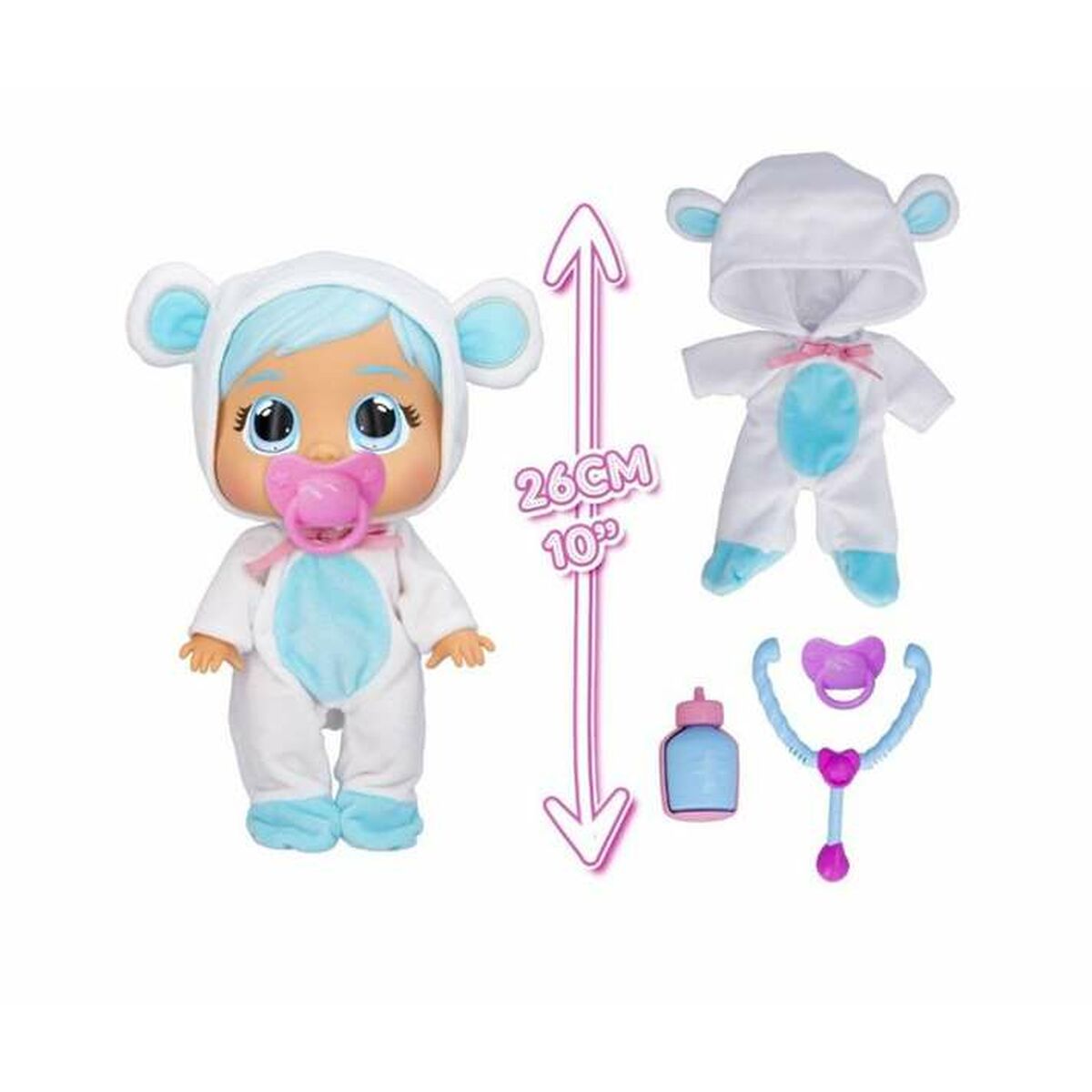 Păpușă Bebe Cry Babies IMC Toys Kristal Loving Care 26 cm - Jucarii si jocuri, Păpuși și accesorii