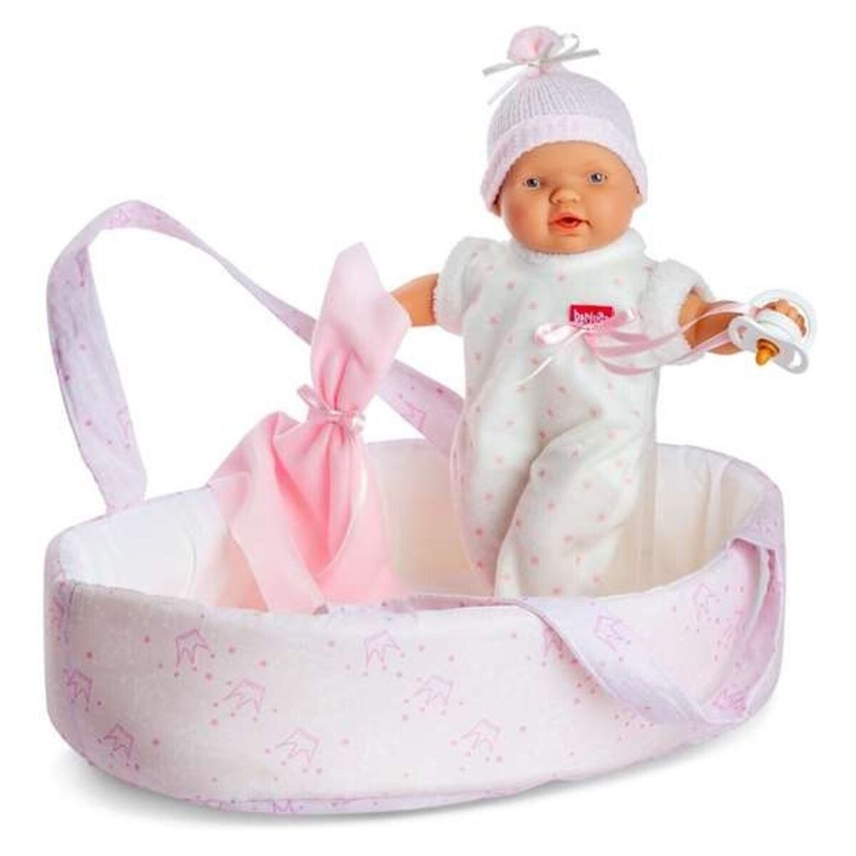 Păpușă Bebe Berjuan 351 Coș Roz 28 cm (28 cm) - Jucarii si jocuri, Păpuși și accesorii