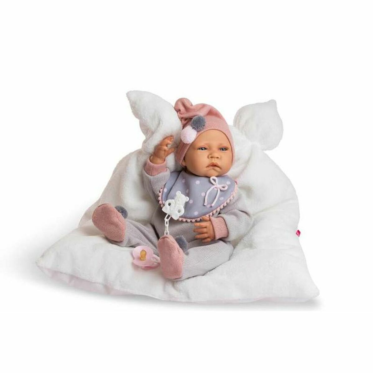 Păpușă bebeluș Berjuan New Born Gri 45 cm - Jucarii si jocuri, Păpuși și accesorii