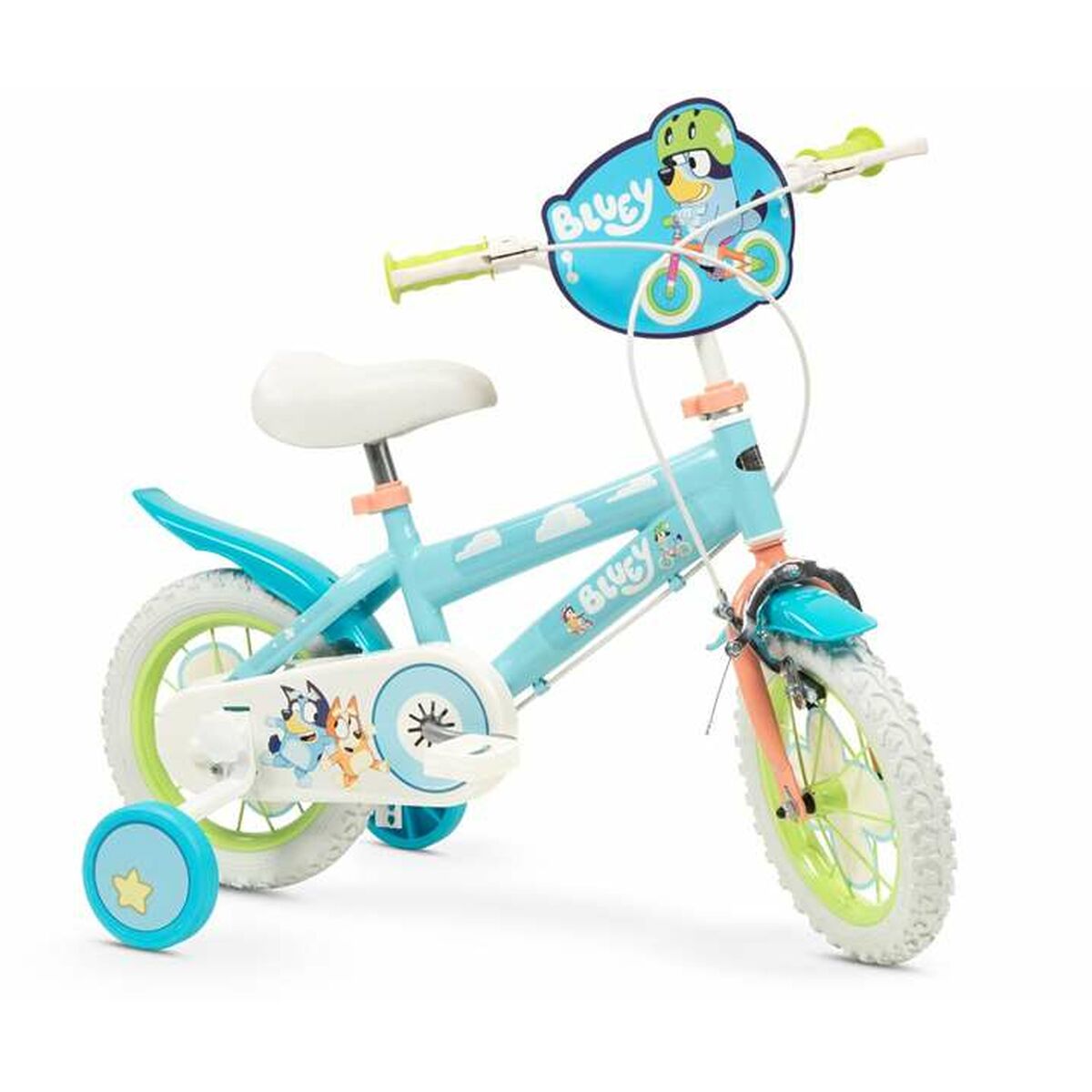 Bicicletă pentru copii Bluey 12" Albastru Verde - Sport și în aer liber, Ciclism