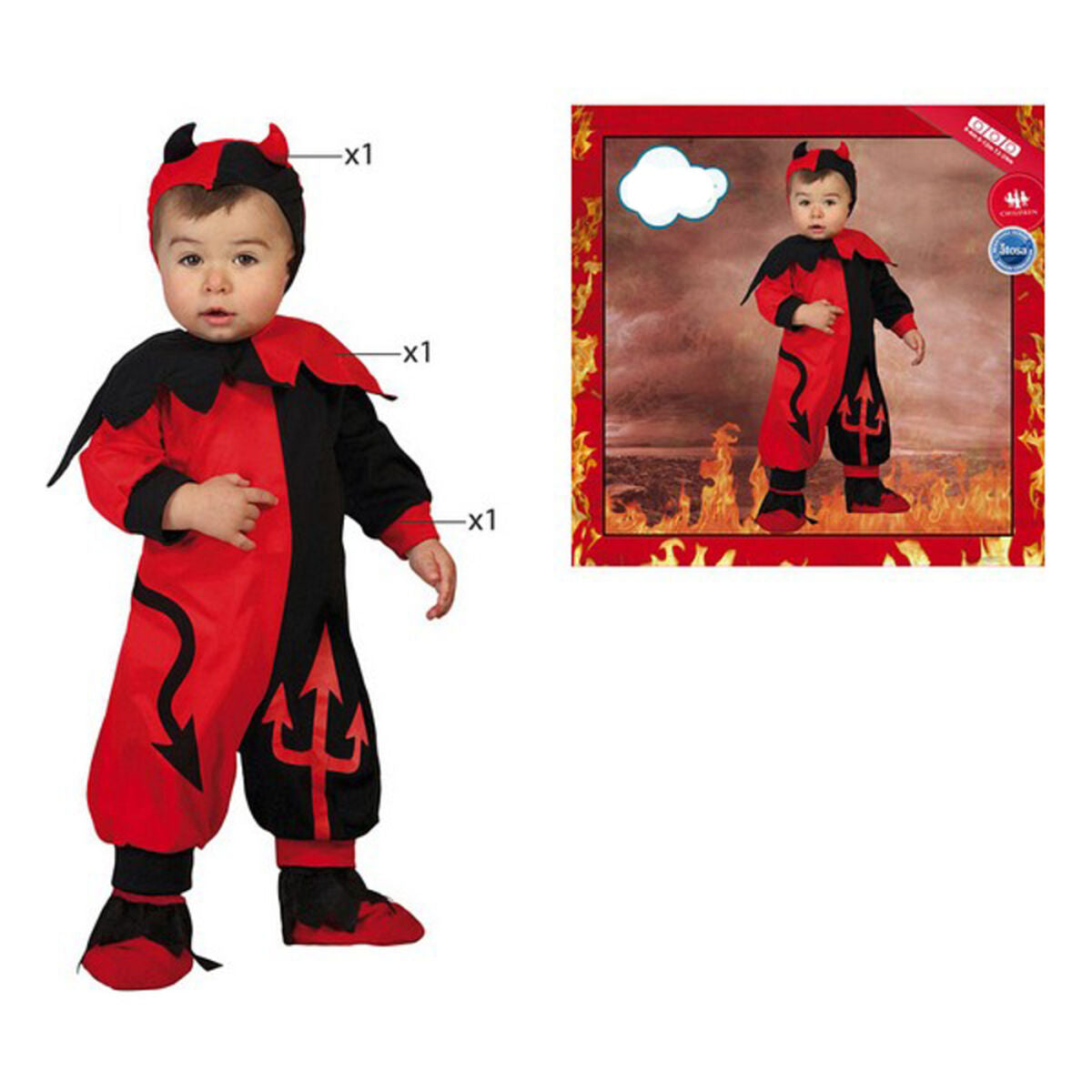 Costum Deghizare pentru Bebeluși Roșu Drac 24 Luni - Jucarii si jocuri, Costume și accesorii