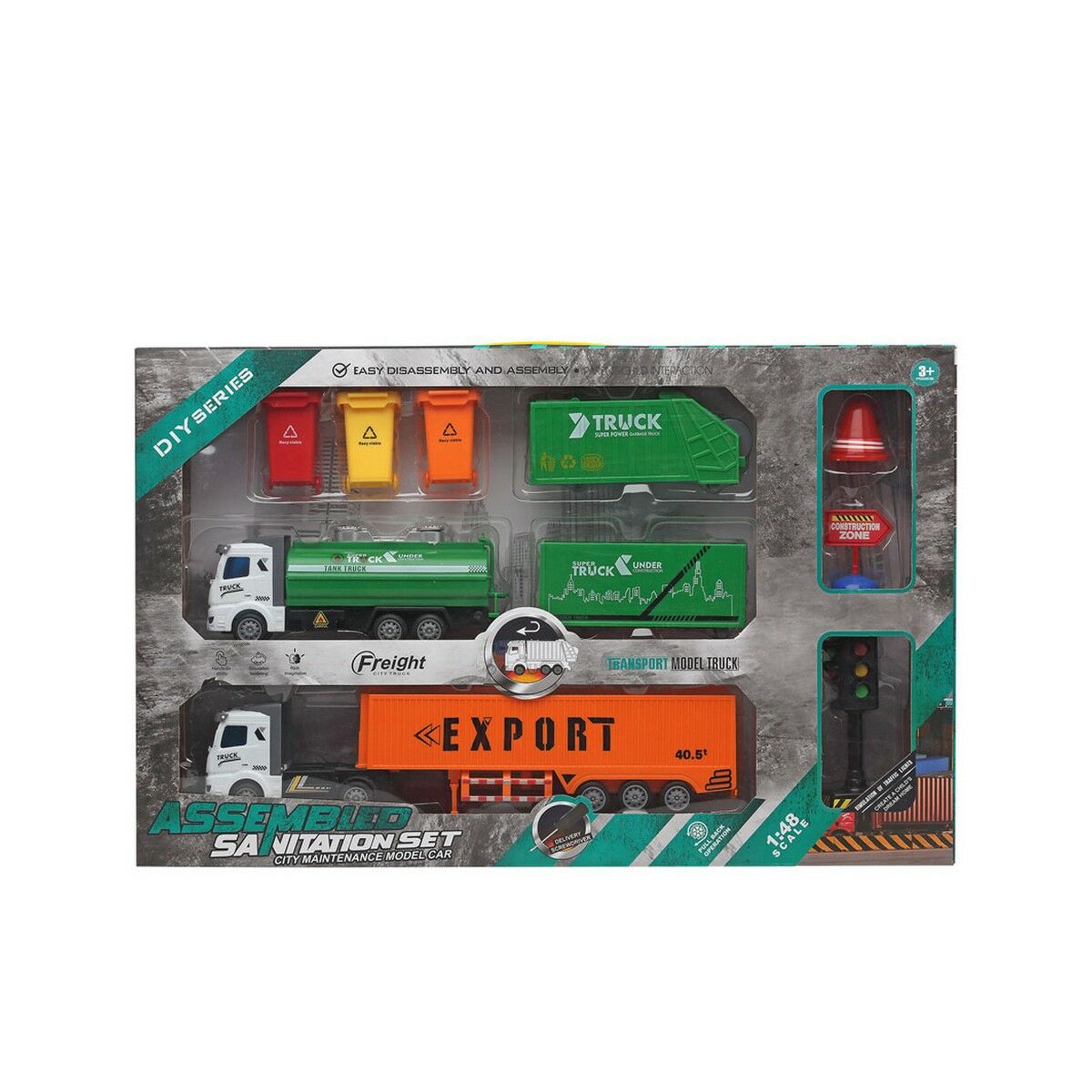 Set de Jucării cu Vehicule Sanitation 54 x 34 cm - Jucarii si jocuri, Vehicule