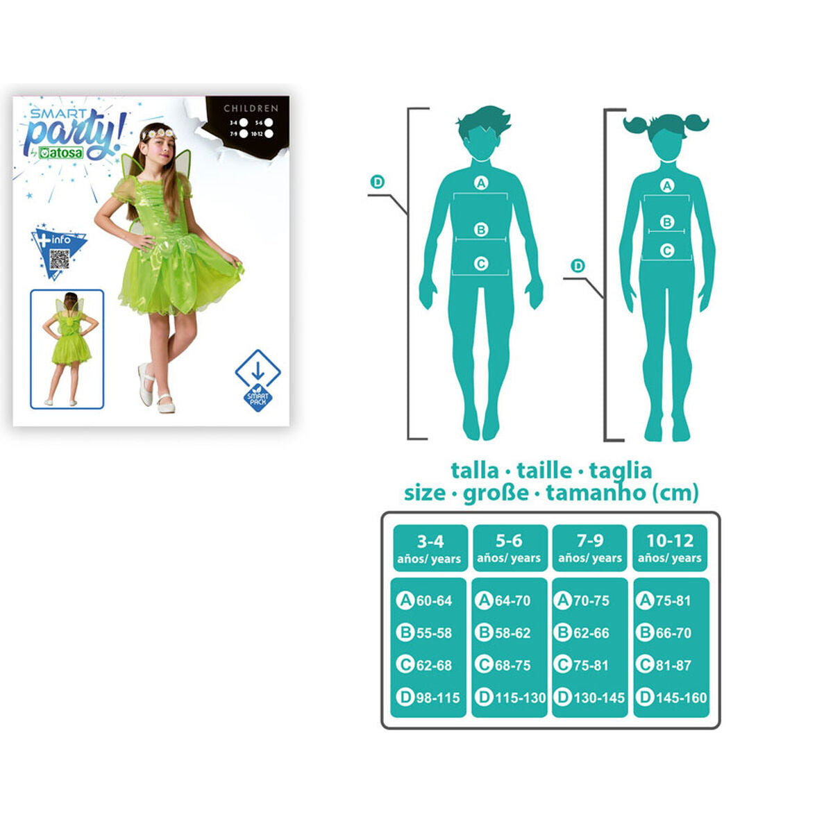 Costum Deghizare pentru Copii Verde Zână - Jucarii si jocuri, Costume și accesorii