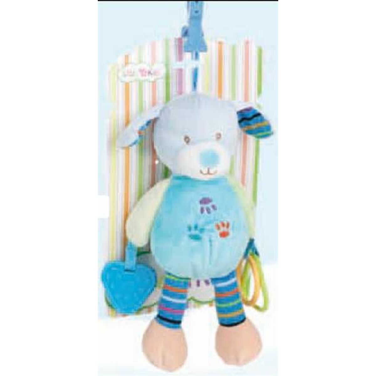 Jucărie din Pluș cu Activități pentru Bebeluși Câine Multicolor 25cm - Jucarii si jocuri, Jucării de pluș