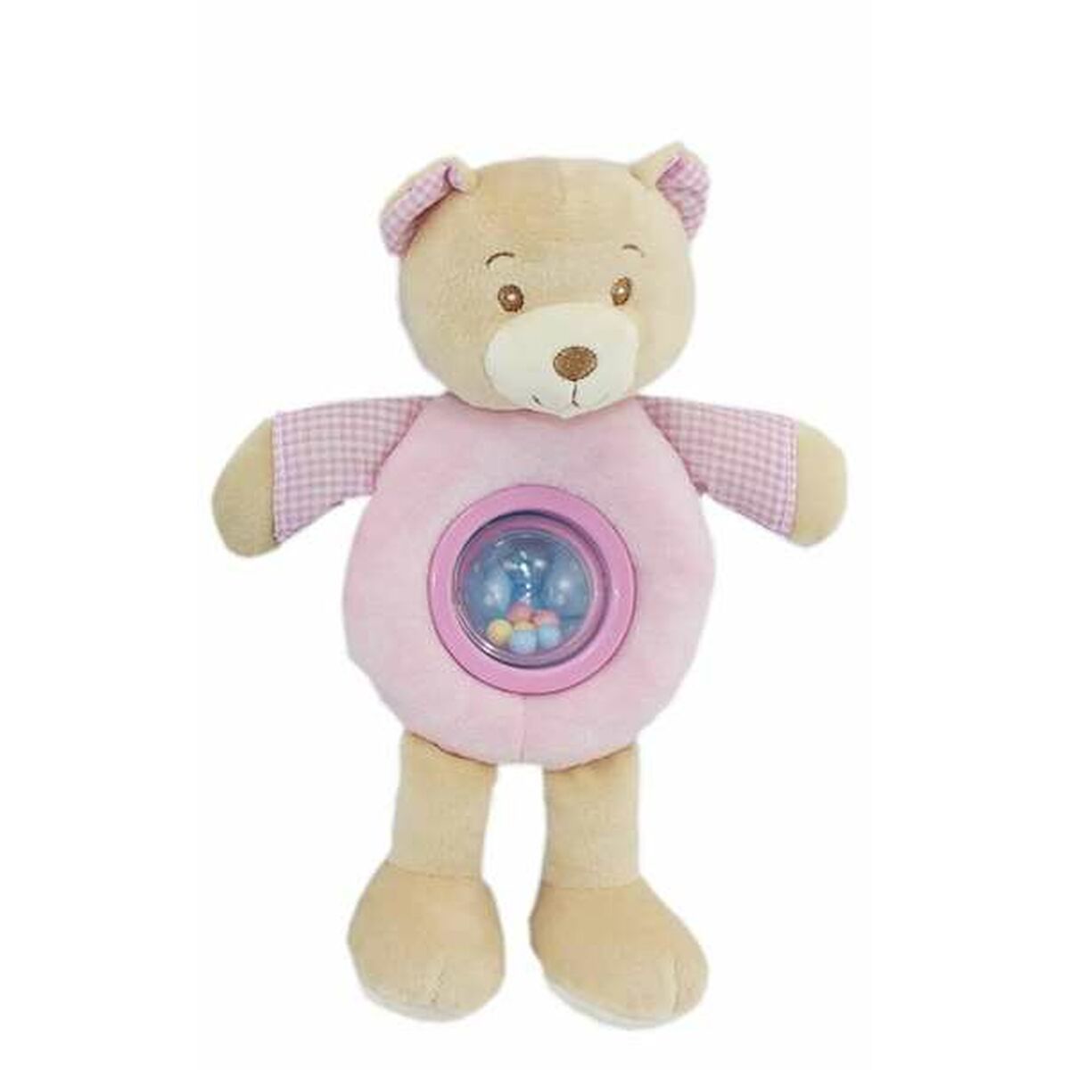 Jucărie din Pluș cu Zornăitoare Lulu Roz Urs 25cm - Bebelus, Jucăriile copilăriei timpurii
