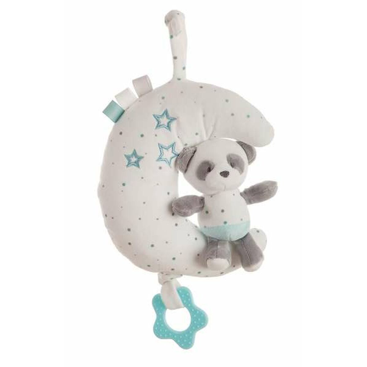 Zornăitoare cu Sunet Baby Panda Albastru 25 cm Lună - Bebelus, Jucăriile copilăriei timpurii